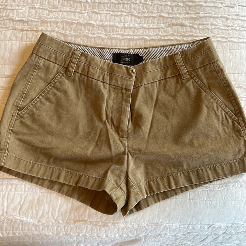 Khaki J.Crew chino shorts